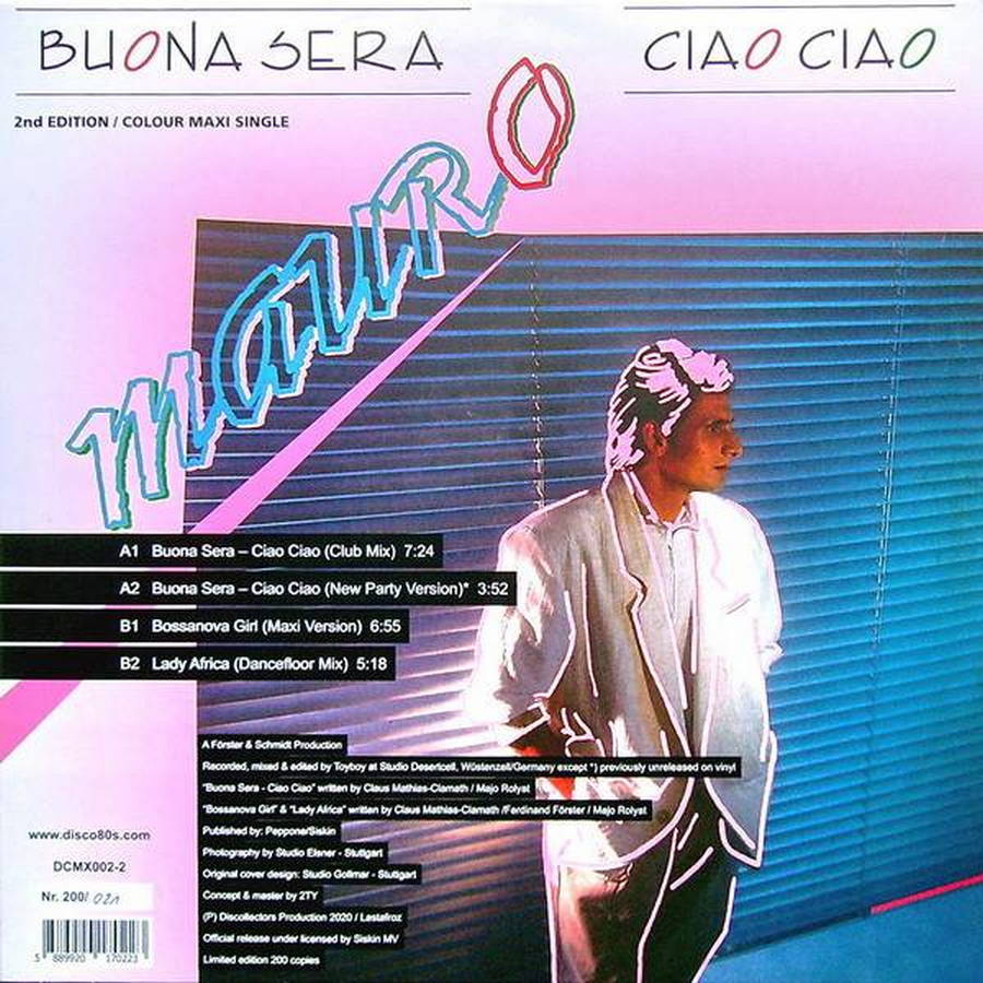 Mauro Buona Sera Ciao Ciao Red 